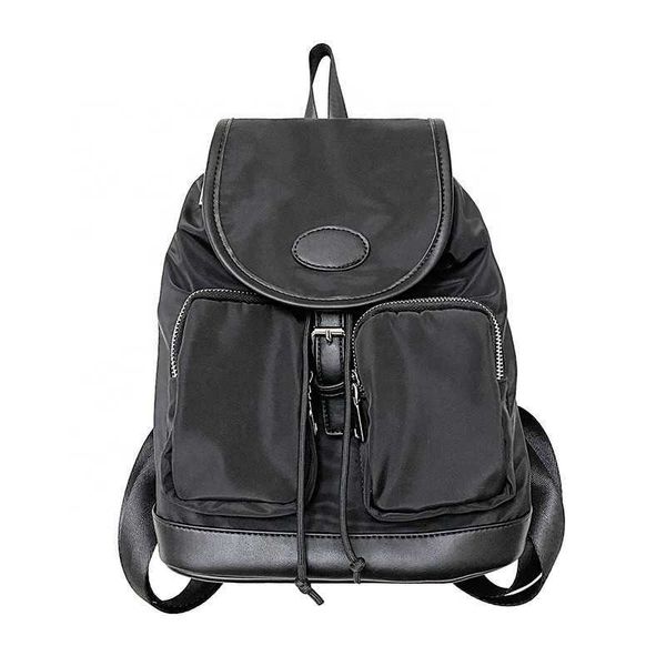 HBP Moda Sem Marca Mochila Feminina Saco de Cordão de Algodão Lazer Vários Bolsos Costura de Nylon