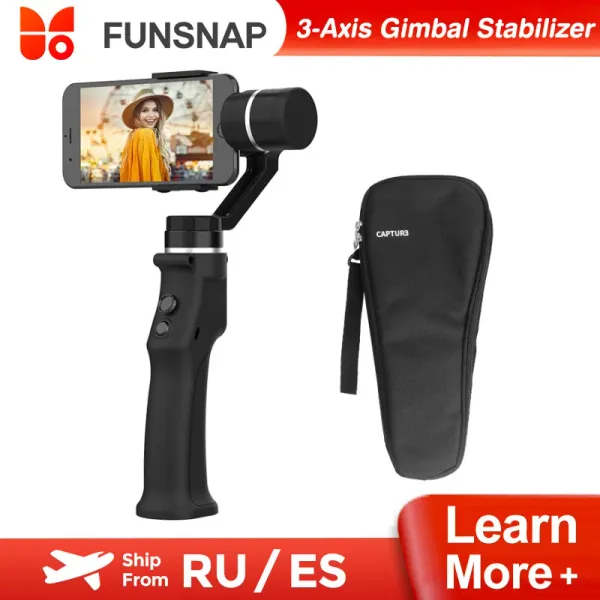 Stabilizzatore cardanico per smartphone Funsnap Stabilizzatore cardanico per telefono a 3 assi Bluetooth wireless per Iphone Xiaomi YouTube Vlog TikTok Stabilizzatore