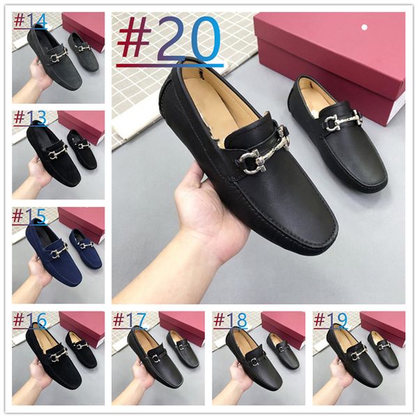 26 modelo de estilo de luxo designer sapatos sociais para homens novos sapatos casuais de negócios deslizamento em sapatos de couro plus size para homens sapatos de festa de casamento 38-46