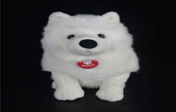 Brinquedo de pelúcia samoiedo realista, simulação fofa, cachorro branco, brinquedo de pelúcia, animal de pelúcia, aniversário, presente de natal, 28cm h10252366012