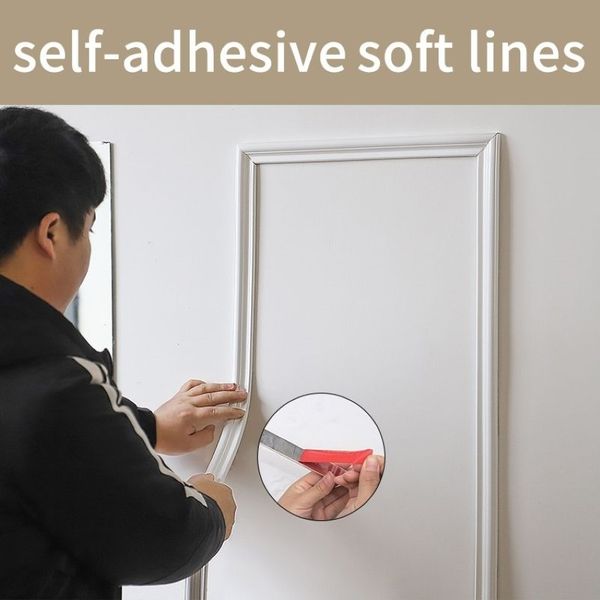 Striscia impermeabile autoadesiva di rivestimento della cornice della linea decorativa in PVC morbido a specchio 210310190z