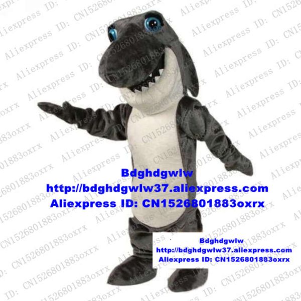 Trajes da mascote cinza tubarão mascote traje adulto personagem dos desenhos animados roupa terno festival celebração nova introdução de produto zx1564