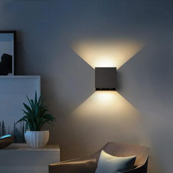 Ev İç Mekan Aynası Ayna Ön Lambası Modern Minimalist Kutu Sconce Dekoratif Luminaires296y