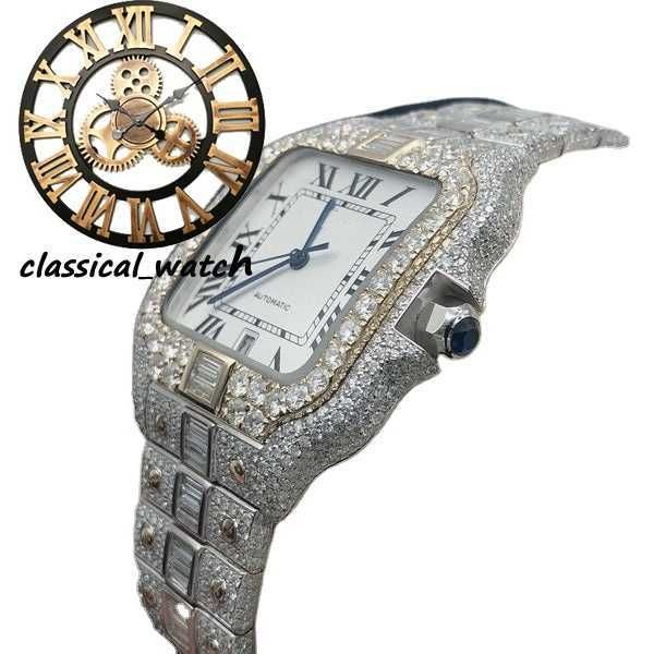 Benutzerdefinierte Diamond Iced Out Uhr Hip Hop Iced Out Natural Diamond Herrenarmbanduhr für Männer zum Großhandelspreis