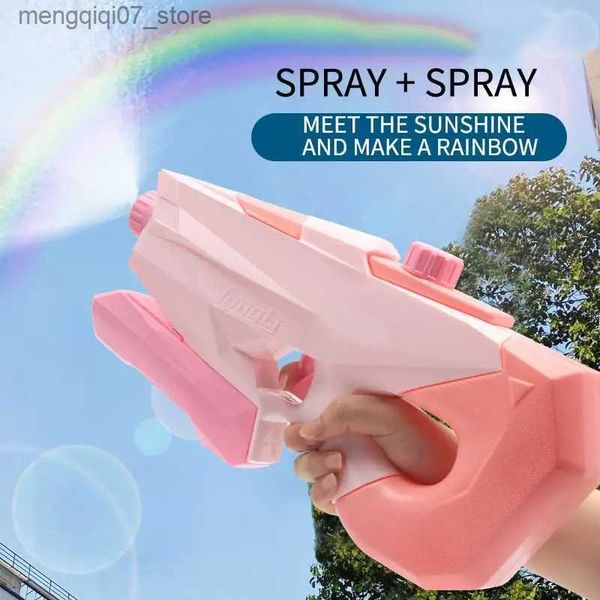 Areia Jogar Água Divertida Grande Capacidade Pistola de Água Rosa Brinquedo Piscina Luta de Água Jogar Pistola Spray Brinquedos Verão Piscina Praia Pistolas de Água Ao Ar Livre Presente L240312