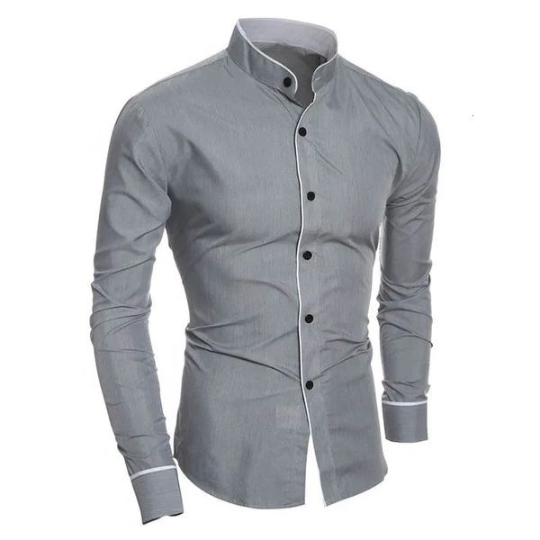 2023 Camicia formale casual da uomo di lusso Camicia bianca a maniche lunghe slim fit Camicia comoda da uomo sociale Camicie da uomo di marca 240312