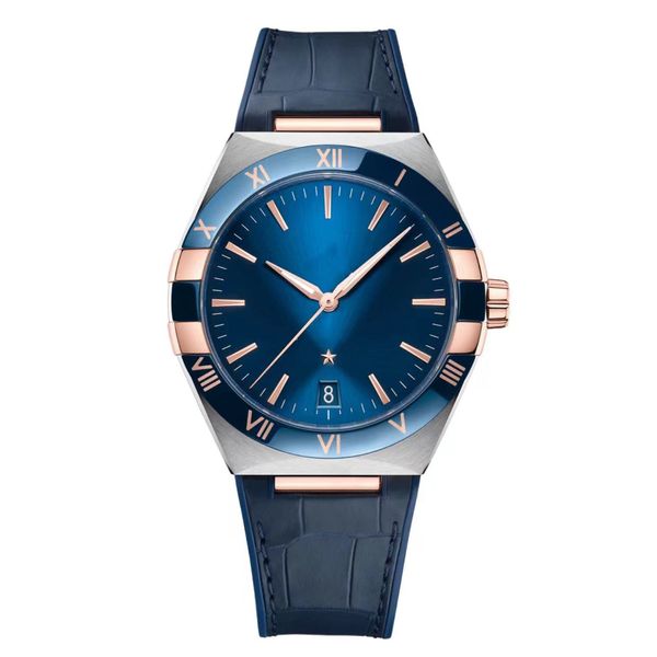 Relógios automáticos de alta qualidade Men 39mm Tamanho Constellation Wristwatches Designer Ratesse Sapphire à prova d'água de couro com AAA Watchbox Montre de Luxe