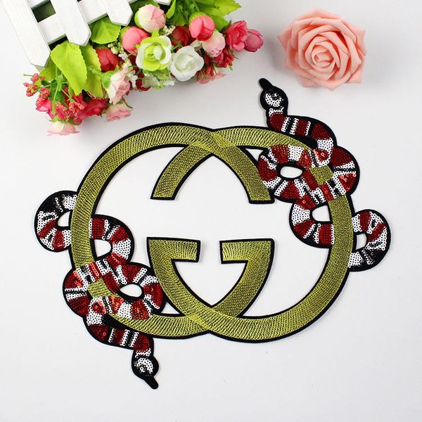 3 parça/torba kumaş yama Avrupa yama giysileri tişört el yapımı diy dekoratif çıkartma payet disk yılan
