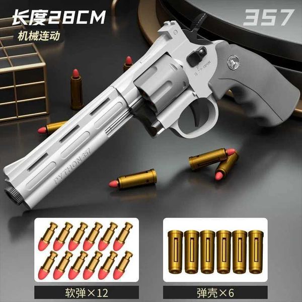 Gun Toys Gun Toys ZP5 357 Mechanischer Revolver, automatische Abschusspistole für Serienschießen, Stofftier, Dart-Ballpistole, Outdoor-Pistole für erwachsene Kinder, 2400308