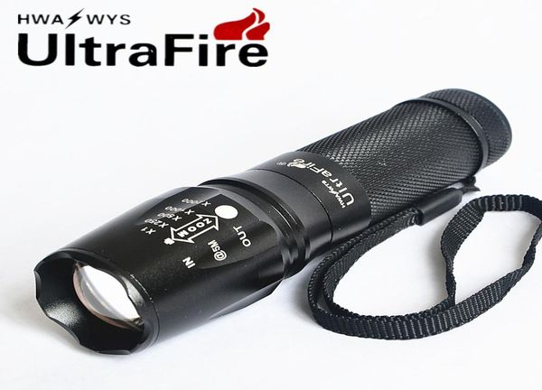 UltraFire 878 26650 Zoom Lanterna T6 L2 recarregável mini ao ar livre à prova d'água equitação de longo alcance9459323