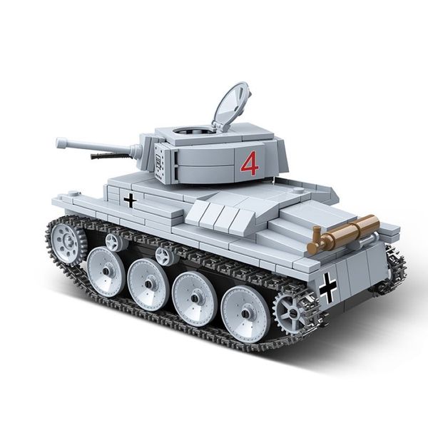 Technic LT-38 легкие танковые строительные блоки, совместимые военные армейские городские солдаты, полицейские фигурки, наборы кирпичей с оружием, подарочная игрушка C286M