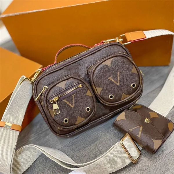 Bolsa de câmera de luxo designer bolsa de ombro mulher bolsas elegantes pequenas lindas crossbody sacos sete cores bolsa com carta vários bolsos carteira g243114bf