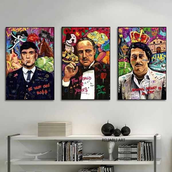 Successo Guadagnare soldi su tela Pittura Rich Money Poster e stampe Immagini di arte della parete per soggiorno Decorazioni per la casa Cuadros No Frame264s