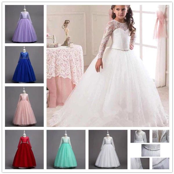 Mädchen Kleider 4-14 Jahre Hochzeit Kleid Elegante Sommer Prinzessin Mädchen Spitze Vestido Kostüm Für Kinder Party Kleidung