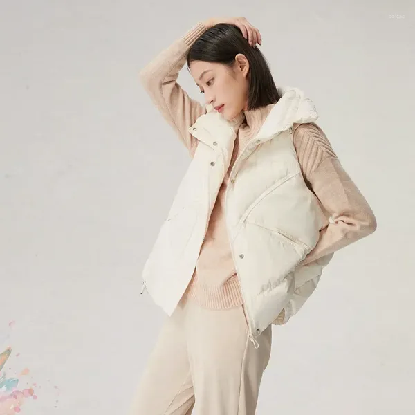 Damenwesten Daunenweste Weibliche Modelle Frühling Und Herbst Koreanische Mode Oberbekleidung Leichte Ärmellose Kurze Jacke Unterhemd Frauen