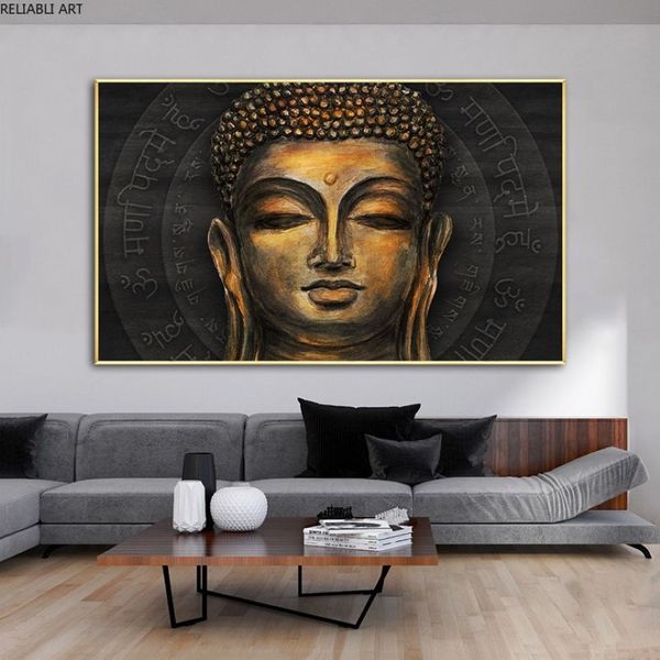 Buddha Poster Religion Leinwand Gemälde Wand Kunst Bilder für Wohnzimmer Moderne Wohnkultur Retro Vintage Drucke Decorative227v