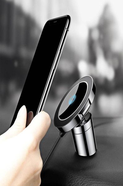 Supporto magnetico per auto Caricatore wireless Qi Ricarica rapida per iPhone X 8 Samsung Huawei Xiaomi ecc. Smartphone8495181