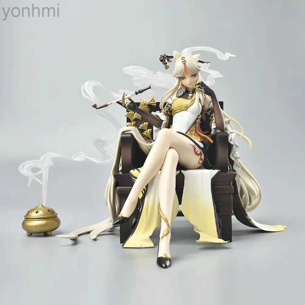 Figuras de brinquedo de ação 18cm Genshin Impact Ningguang Gold Leaf e Pearly Jade Ver.Anime jogo figura figura de ação estatueta modelo colecionável boneca brinquedo ldd240312