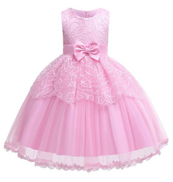 Nova renda vestidos da menina de flor para o casamento vestido de princesa vestidos de bebê meninas roupas vestido de festa vestidos formais meninas vestir6783933