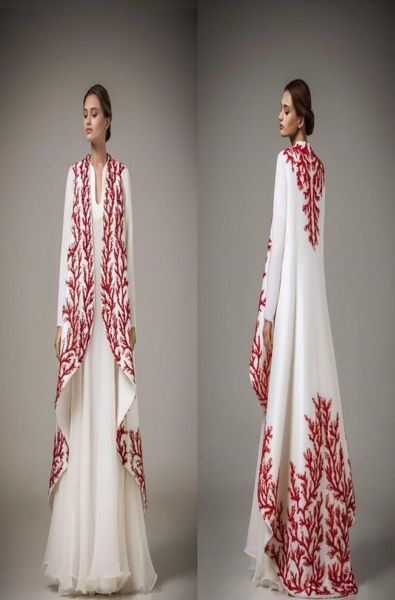 Арабский Дубай Кафтаны Вечерние платья Мусульманская красная вышивка с длинным рукавом длиной до пола Вечерние платья Вечерняя одежда на заказ Just a c1107825