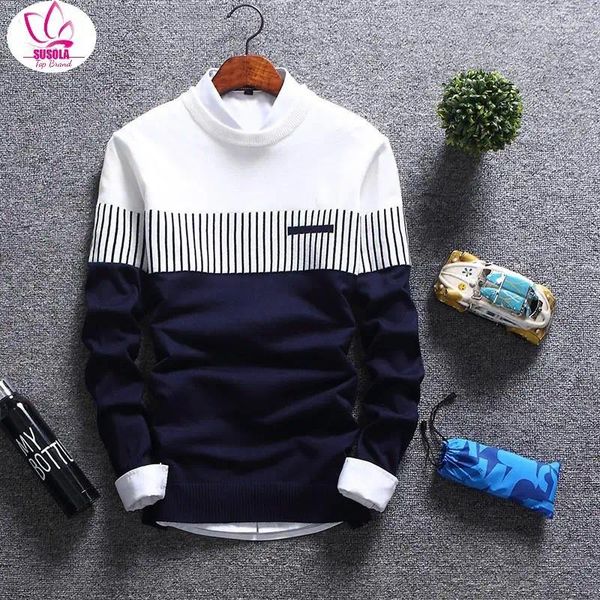 Herrenpullover SUSOLA Koreanischer Trend Pullover Pullover Pullover Männer Strickmantel Langarm Dame