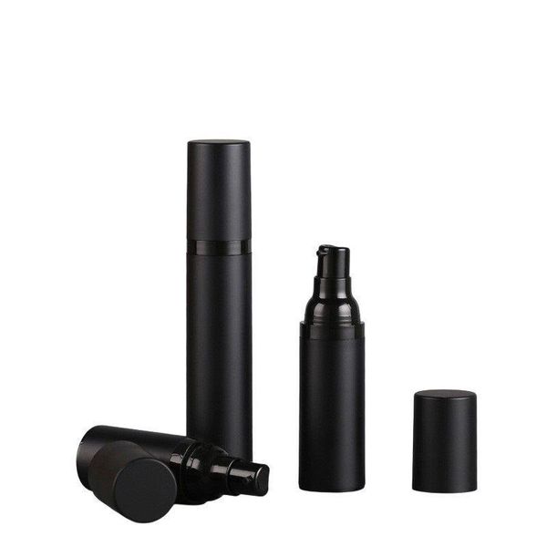 15ml 30ml Nero Airless Bottiglia Lozione Crema Pompa Contenitore di plastica Vuoto Spray 50ml Flaconi cosmetici Dispenser per cosmetici Okmtf Wfamu