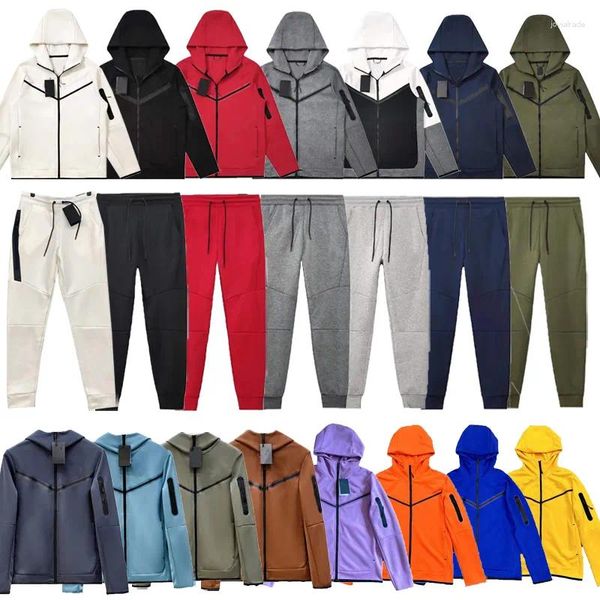 24ss Tracksuits dos homens Tech Hoodie Tracksuit Homens Mulher Fleece Pant Sports Jogger Calças Designer Jacket Wind Breaker