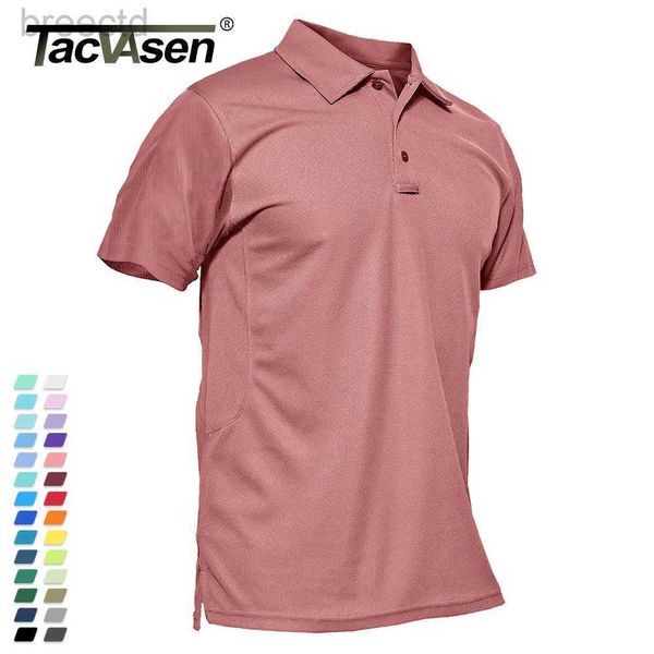 Polo da uomo TACVASEN Estate Colorata Moda Polo T-shirt a maniche corte Quick Army Team Work T-shirt verde Abbigliamento ldd240312