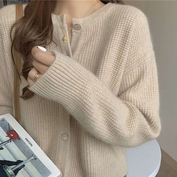 2024 Autunno nuova usura stile pigro maglieria cardigan moda casual versione coreana piccolo maglione cappotto tendenza da donna