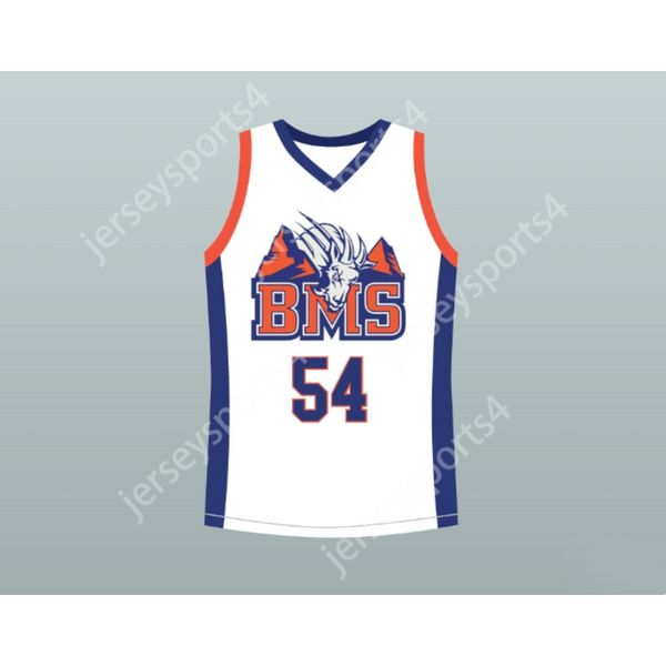 Herhangi bir isim herhangi bir takım Thad Kalesi 54 Blue Mountain Eyalet Keçi Basketbol Forması Tüm Dikişli Boyut S M L XL XXL 3XL 4XL 5XL 6XL 6XL En İyi Kalite