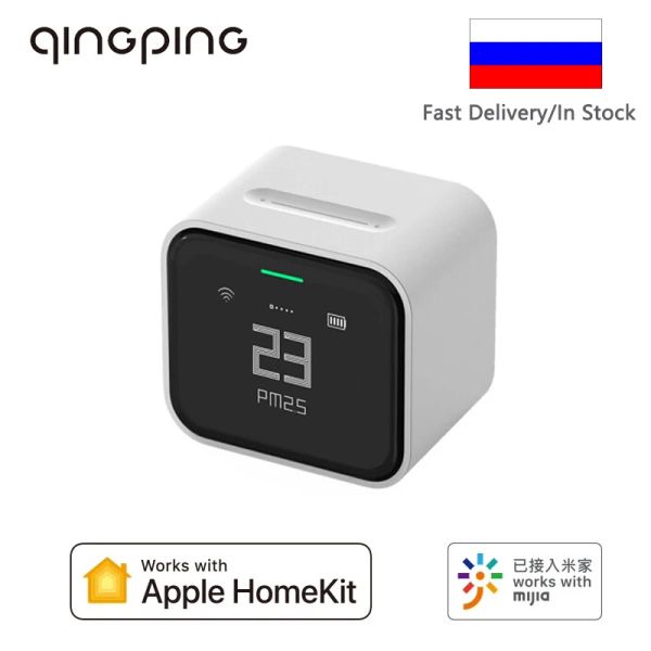 Controle Cleargrass Air Detector de ar Life Touch Touch Screen PM10 CO2 Temperatura Sensor de qualidade do ar Trabalho com Mijia App Apple HomeKit