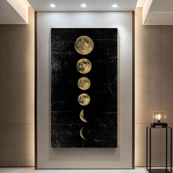 Moderno di Grandi Dimensioni Poster Stampa Su Tela di Arte Della Parete Pittura Astratta Luna Immagine Per Soggiorno Studio Decorazione Cuadros Senza Cornice2250