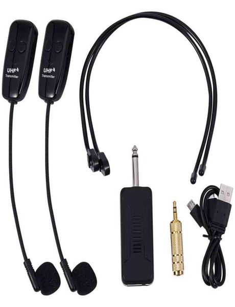 U12F Uhf One For Two Cuffie wireless Microfono Amplificatore Mixer Adatto per guide didattiche Conferenze Y2112107225717