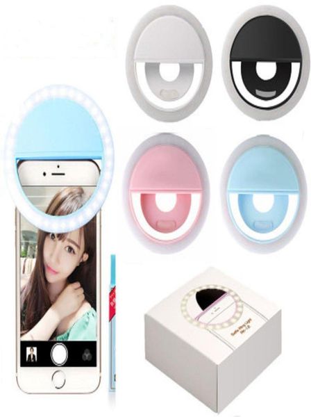 Светодиодный кольцевой светильник для селфи для продажи мобильного телефона, USB перезаряжаемый зажим для камеры, зажим для макияжа, смартфон, кольцевой светильник для селфи5468976