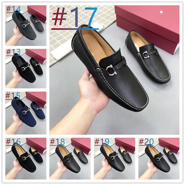 26 Modell Echtes Leder Designer Herren Loafer Zapatos De Hombre Formale Kleider Männer Schuhe Business Casual Grün Orange Mokassin Turnschuhe Wohnungen Plus Größe 38-46