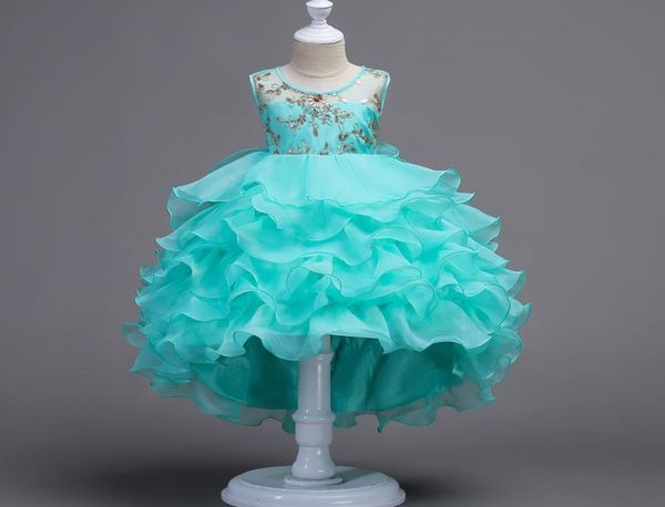 Abiti da sposa bianchi per ragazza di fiori per ragazze Disegni di abiti da festa di ballo Bambini039s Abbigliamento Costume in tulle per vestiti per bambini6337354