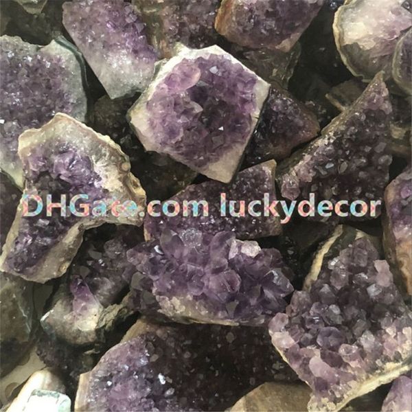 1000g Üst Uruguay Ametist Kuvars Geode Mağara Mineral Örneği Rastgele Boyut Düzensiz Ham Kaba Çakra İyileştirme Mor Kristal Gemsto241J