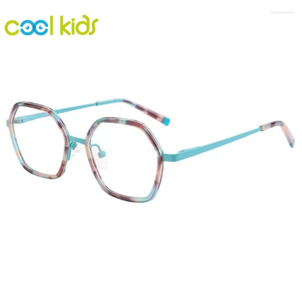 Montature per occhiali da sole COOL Kid Montatura per occhiali Occhiali da vista Rettangolo in acetato per bambini Marchio Flexibl