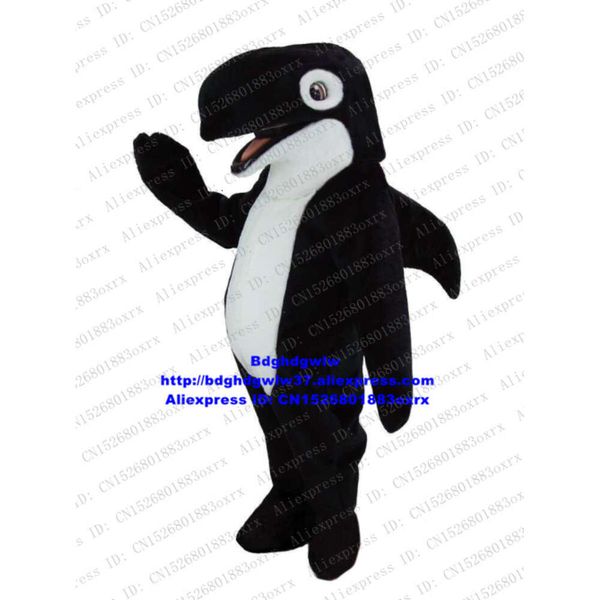 Trajes de mascote tubarão preto golfinho boto baleia cetáceo mascote traje adulto personagem de desenho animado filme de animação cerimônia de encerramento zx1551