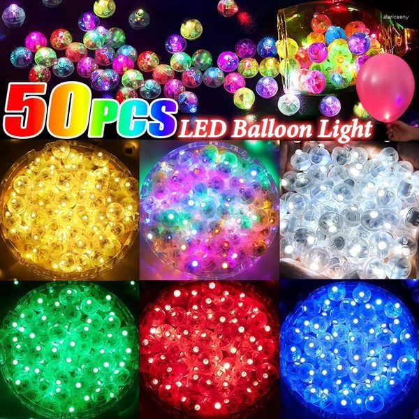 Luzes noturnas 10/20/30/50pcs LED balão redondo mini flash colorido luminoso tumbler lâmpadas para bar lanterna decoração de festa de casamento de natal