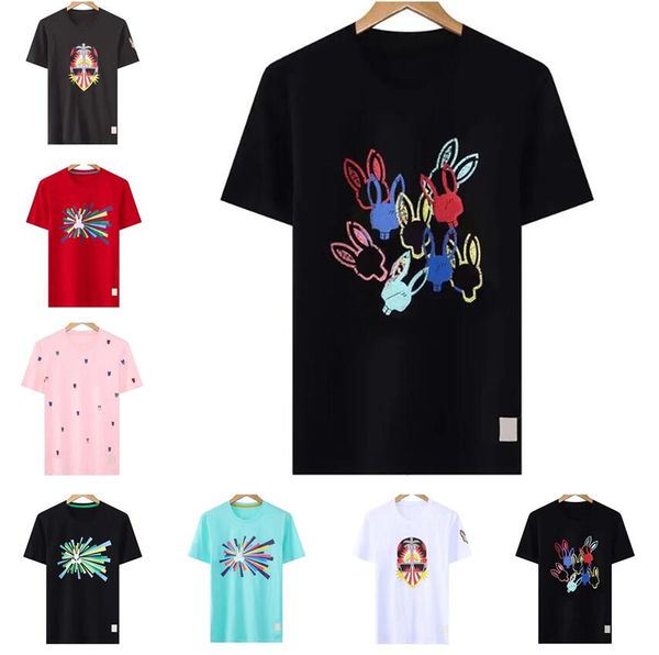 T-shirt casual estiva Harajuku Psychos Uomo Donna Scheletro Coniglio Nuovo design Camicia da uomo multi stile Stilista maglietta Coppia manica corta Uomo Top Taglia M - 3XL