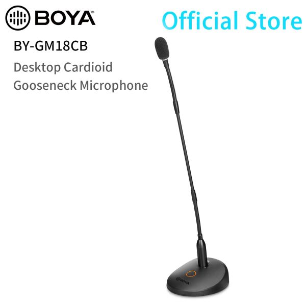 Mikrofone BOYA BYGM18CB Besprechungsmikrofon Konferenzmikrofon Desktop-Schwanenhalsmikrofon mit Nierencharakteristik und XLR-Anschluss für Vorträge