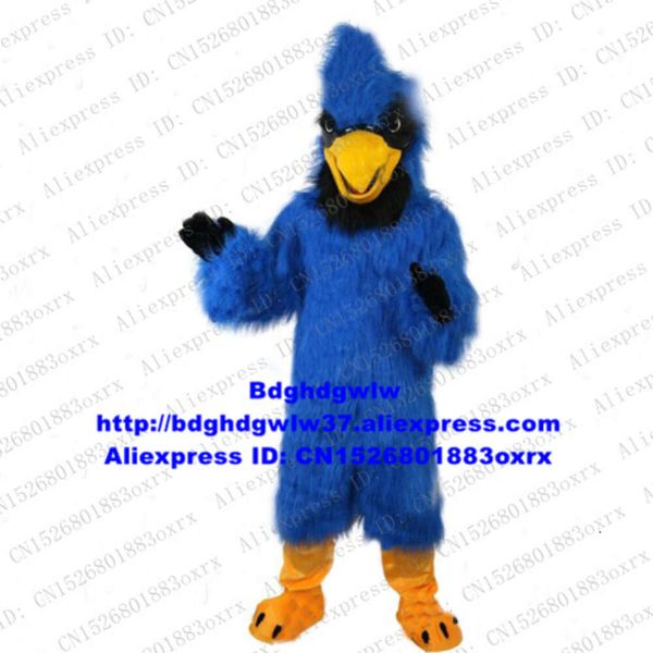 Costumi mascotte Pelliccia lunga blu Aquila Falco Tercel Tiercel Falcon Avvoltoio Costume mascotte Personaggio dei cartoni animati come souvenir Campagna popolare Zx530