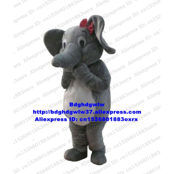 Trajes da mascote cinza elefante elephish mascote traje adulto personagem dos desenhos animados roupa terno mercado hipermercado solicitando negócios zx386