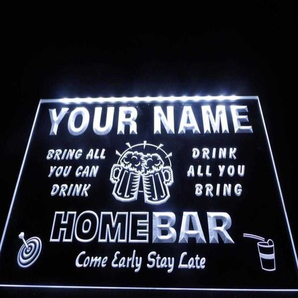 Tm057 Name, personalisierbar, personalisierbar, für Familie, Hausgebräu, Tasse, Prost, Bar, Bier, LED-Neonlichtschilder Q07233137