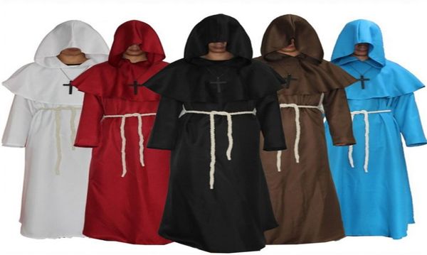 Halloween Erwachsene Männer Mittelalterliche Mönche Zauberer Cosplay Halloween-Kostüme für Männer Erwachsene Religiöse Pate Party Zauberer Kapuzenrobe RR5467412