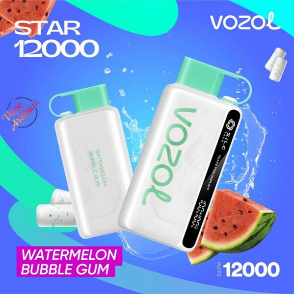 Оригинальные Vozol Star Neon Gear 12000 затяжек, одноразовые электронные сигареты, испаритель, перезарядка, сетчатая катушка, ручка для вейпа, Puffbar