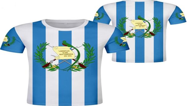 GUATEMALA T-Shirt DIY individueller Name Nummer GTM T-Shirt Nationalflagge Land Guatemala Spanisch College Print PO GT Kleidung6009224