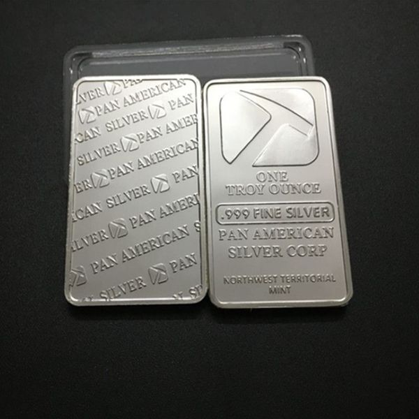 10 pezzi nuovissimi One troy OZ Pan American Hammer, moneta da bar souvenir placcata in argento fine 263F