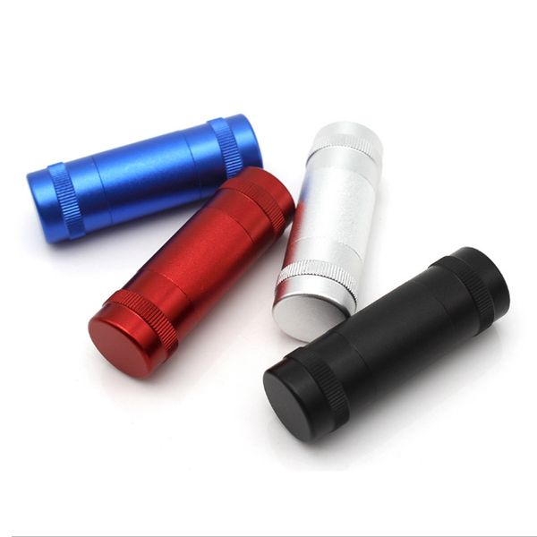 Tubo de metal pólen acessórios para fumar ferramenta prensa compressa com 2 hastes de passador 4 cores para tubos de água bong moedores